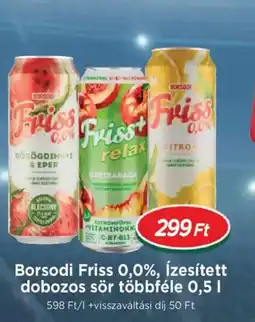 Real Borsodi Friss 0,0%, Ízesített dobozos sör többféle ajánlat
