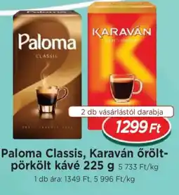 Real Paloma Classis, Karaván őrölt- pörkölt kávé ajánlat