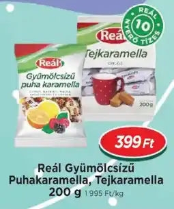 Real Reál Gyümölcsízű Puhakaramella, Tejkaramella ajánlat
