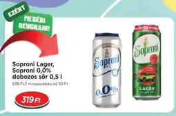 Real Soproni Lager, Soproni 0,0% dobozos sör ajánlat
