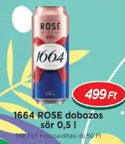 Real 1664 ROSE dobozos sör ajánlat