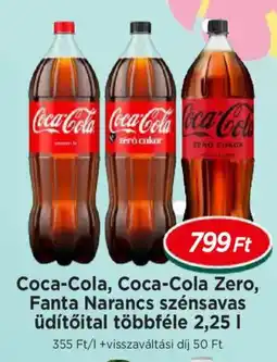 Real Coca-Cola, Coca-Cola Zero, Fanta Narancs szénsavas üdítőital többféle ajánlat