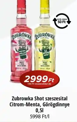 Real Zubrowka Shot szeszesital Citrom-Menta, Görögdinnye ajánlat
