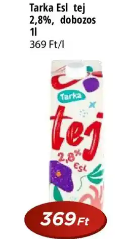 Real Tarka Esl tej 2,8%, dobozos ajánlat
