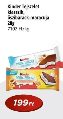 Real Kinder Tejszelet klasszik, őszibarack-maracuja ajánlat