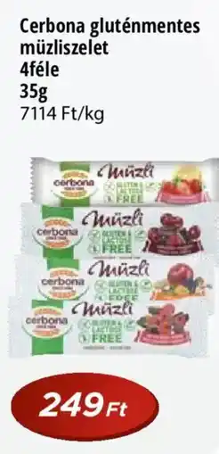 Real Cerbona gluténmentes müzliszelet ajánlat