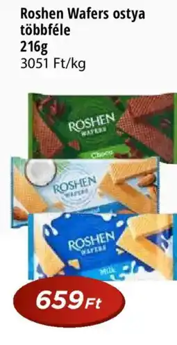 Real Roshen Wafers ostya többféle ajánlat