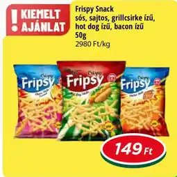 Real Frispy Snack sós, sajtos, grillcsirke ízű, hot dog ízű, bacon ízű ajánlat