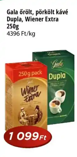 Real Gala őrölt, pörkölt kávé Dupla, Wiener Extra ajánlat