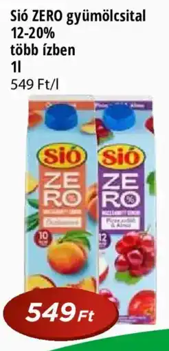 Real Sió ZERO gyümölcsital 12-20% több ízben ajánlat