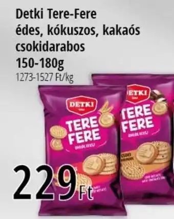 Detki Tere-Fere édes, kókuszos, kakaós csokidarabos