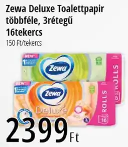 Real Zewa Deluxe Toalettpapir többféle, 3rétegű ajánlat