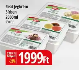 Real Reál Jégkrém 3ízben ajánlat