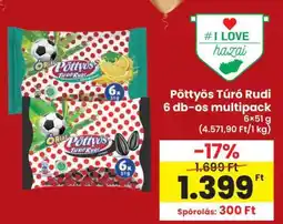 Interspar Pöttyös Túró Rudi 6 db-os multipack ajánlat