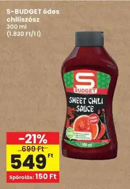 Interspar S-BUDGET édes chiliszósz ajánlat