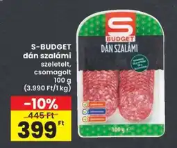 Interspar S-BUDGET dán szalámi ajánlat