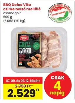 Interspar BBQ Dolce Vita csirke belső mellfilé ajánlat