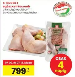 Interspar S-BUDGET egész csirkecomb ajánlat