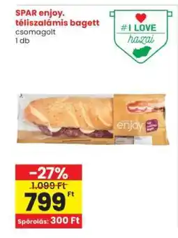 Interspar SPAR enjoy. téliszalámis bagett ajánlat