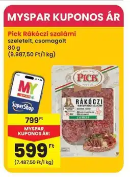Interspar PICK Rákóczi szalámi ajánlat