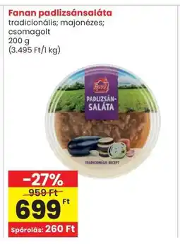 Interspar Fanan padlizsánsaláta ajánlat