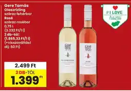 Interspar Gere Tamás Olaszrizling száraz fehérbor Rosé száraz rosébor ajánlat