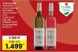 Interspar Thummerer Terra Fehér száraz fehérbor Terra Rosé száraz rosébor ajánlat