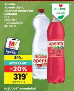 Interspar Apenta, Apenta Light, Vitamixx szénsavas üdítőital ajánlat