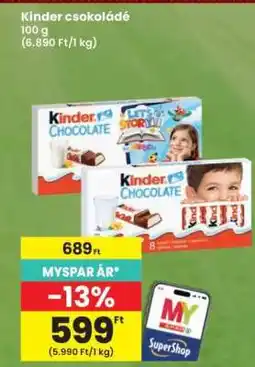 Interspar KINDER Csokoládé ajánlat