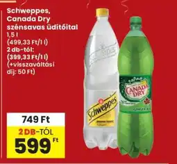 Interspar Schweppes, Canada Dry szénsavas üdítőital ajánlat