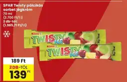 Interspar SPAR Twisty pálcikás sorbet jégkrém ajánlat