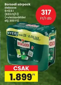 Interspar Borsodi sörpack ajánlat