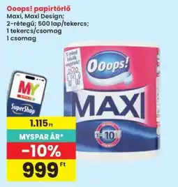 Interspar Ooops! Papírtörlő ajánlat