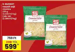 Interspar S-BUDGET reszelt sajt többféle ajánlat