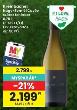 Interspar Kreinbacher Nagy-Somlói Cuvée száraz fehérbor ajánlat