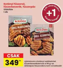 Interspar Kotányi fűszersó, fűszerkeverék, fűszerpác ajánlat