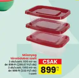 Interspar Műanyag tárolódoboz szett ajánlat