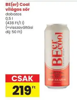 Spar BE(er) Cool világos sör ajánlat