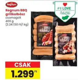 Spar Regnum BBQ grillkolbász ajánlat