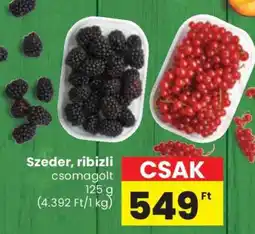 Spar Szeder, ribizli ajánlat