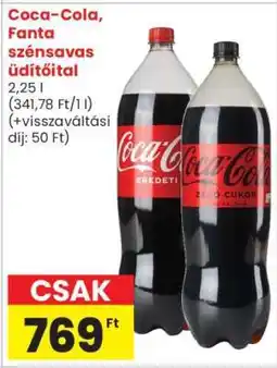 Spar Coca-Cola, Fanta szénsavas üdítőital ajánlat