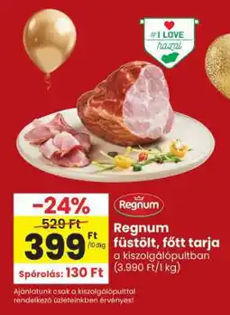 Spar Regnum füstölt, főtt tarja ajánlat