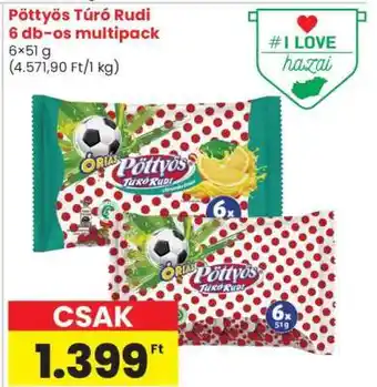 Spar Pöttyös Túró Rudi 6 db-os multipack ajánlat