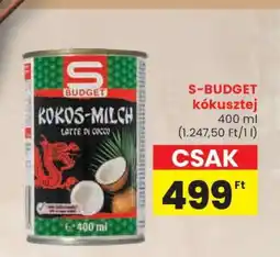 Spar S-BUDGET kókusztej ajánlat