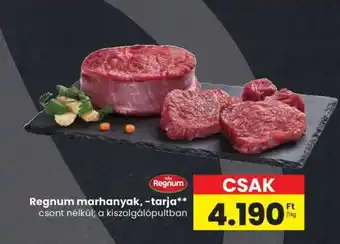 Spar Regnum marhanyak, tarja ajánlat