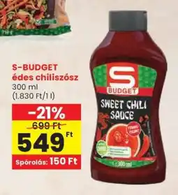 Spar S-BUDGET édes chiliszósz ajánlat