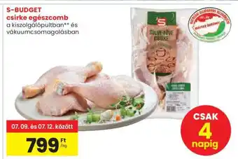 Spar S-BUDGET csirke egészcomb ajánlat