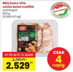 Spar BBQ Dolce Vita csirke belső mellfilé ajánlat