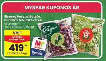 Spar Eisberg Puszta, Betyár, Pántilka salátakeverék ajánlat