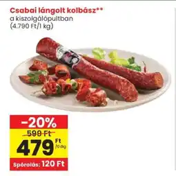 Spar CSABAI Lángolt kolbász ajánlat